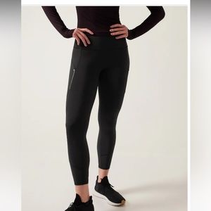 Athleta Rainier 7/8 Tight, Black, Medium- NEW!